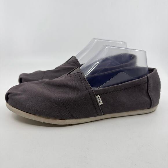 Toms Alpargata Espadrille Flats Womens US 9 UK 7 EU 40 Ash Slip On Cotton Canvas - Picture 5 of 8